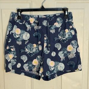 The North Face Women’s Blue Floral Elastic Waist Shorts Size Small